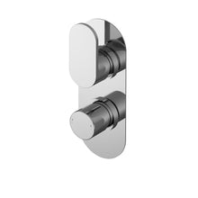 Nui Binsey Twin Thermostatic Valve Contemporary Chrome Brass ABS 215x80x136mm - JJ Building Materials