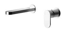 Nui Binsey Wall Mounted 2 Tap Hole Basin Mixer Contemporary Chrome Brass,plastic 53x150x195mm - JJ Building Materials