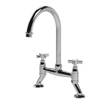 Nui Bridge Sink Mixer Traditional Chrome Brass 510x235x200mm - JJ Building Materials
