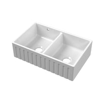 Nui Butler Sink Deco Stepped Weir & Overflow 795x500x220 Traditional White Fireclay 220x795x500mm - JJ Building Materials