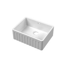 Nui Butler Sink Deco With Overflow 595x450x220 Traditional White Fireclay 220x595x450mm - JJ Building Materials