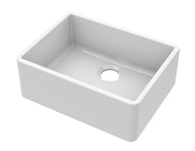Nui Butler Sink With Central Waste 595x450x220 Traditional White Fireclay 220x595x450mm - JJ Building Materials