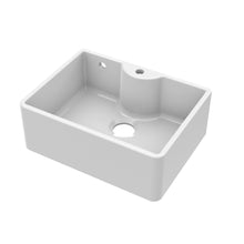 Nui Butler Sink With Central Waste, Overflow And Tap Hole 595x450x220 Traditional White Fireclay 220x595x450mm - JJ Building Materials