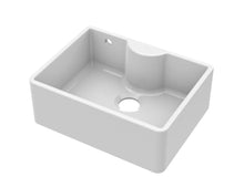 Nui Butler Sink With Central Waste, Overflow And Tap Ledge 595x450x220 Traditional White Fireclay 220x595x450mm - JJ Building Materials