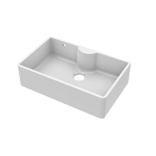 Nui Butler Sink With Central Waste, Overflow And Tap Ledge 795x500x220 Traditional White Fireclay 220x795x500mm - JJ Building Materials