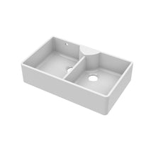 Nui Butler Sink With Stepped Weir And Overflow 895x550x220 Traditional White Fireclay 220x895x550mm - JJ Building Materials