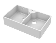 Nui Butler Sink With Stepped Weir, Tap Hole And Overflow 895x550x220 Traditional White Fireclay 220x895x550mm - JJ Building Materials