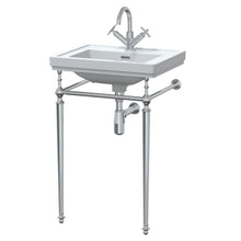 Nui Carlton 500mm 1th Basin With Traditional Stand White Vitreous China 816x531x442mm - JJ Building Materials