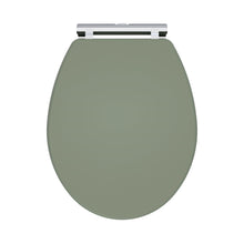 Nui Classique Soft Close Wooden Toilet Seat Traditional Satin Green MDF Vinyl,zinc Alloy 60x350x451mm - JJ Building Materials