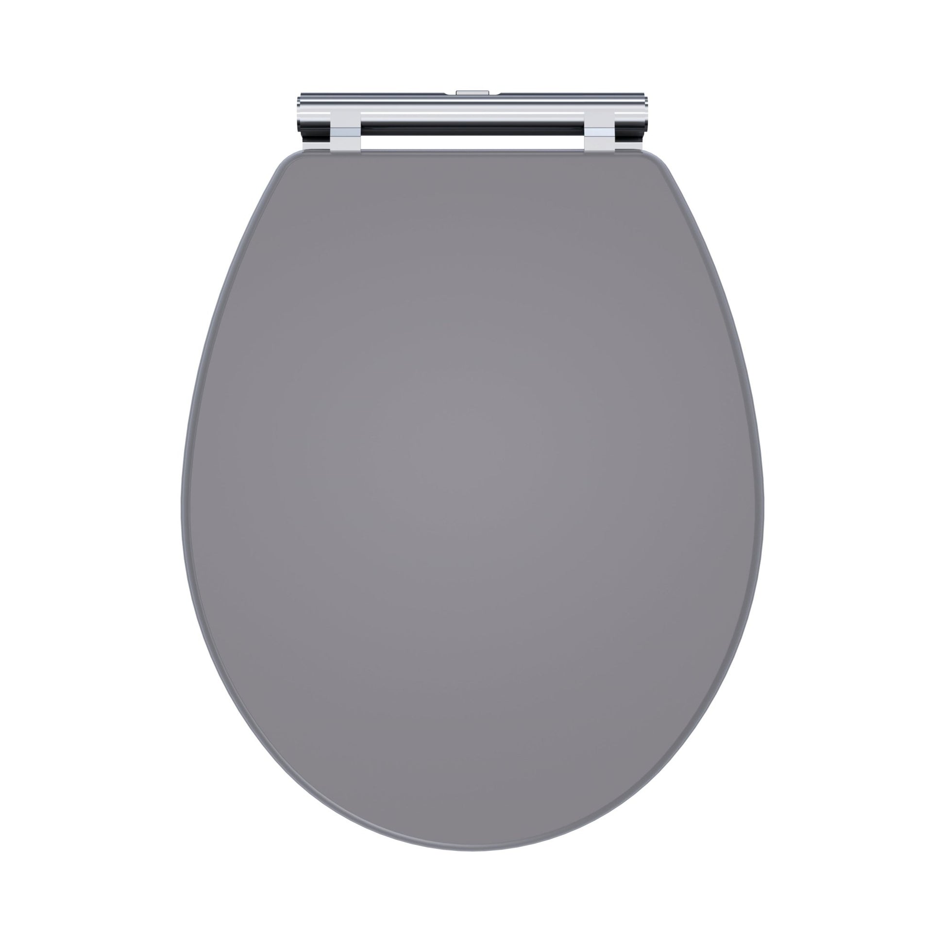 Nui Classique Soft Close Wooden Toilet Seat Traditional Satin Grey MDF Vinyl,zinc Alloy 60x350x451mm - JJ Building Materials