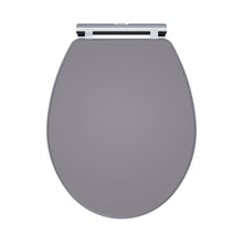 Nui Classique Soft Close Wooden Toilet Seat Traditional Satin Grey MDF Vinyl,zinc Alloy 60x350x451mm - JJ Building Materials