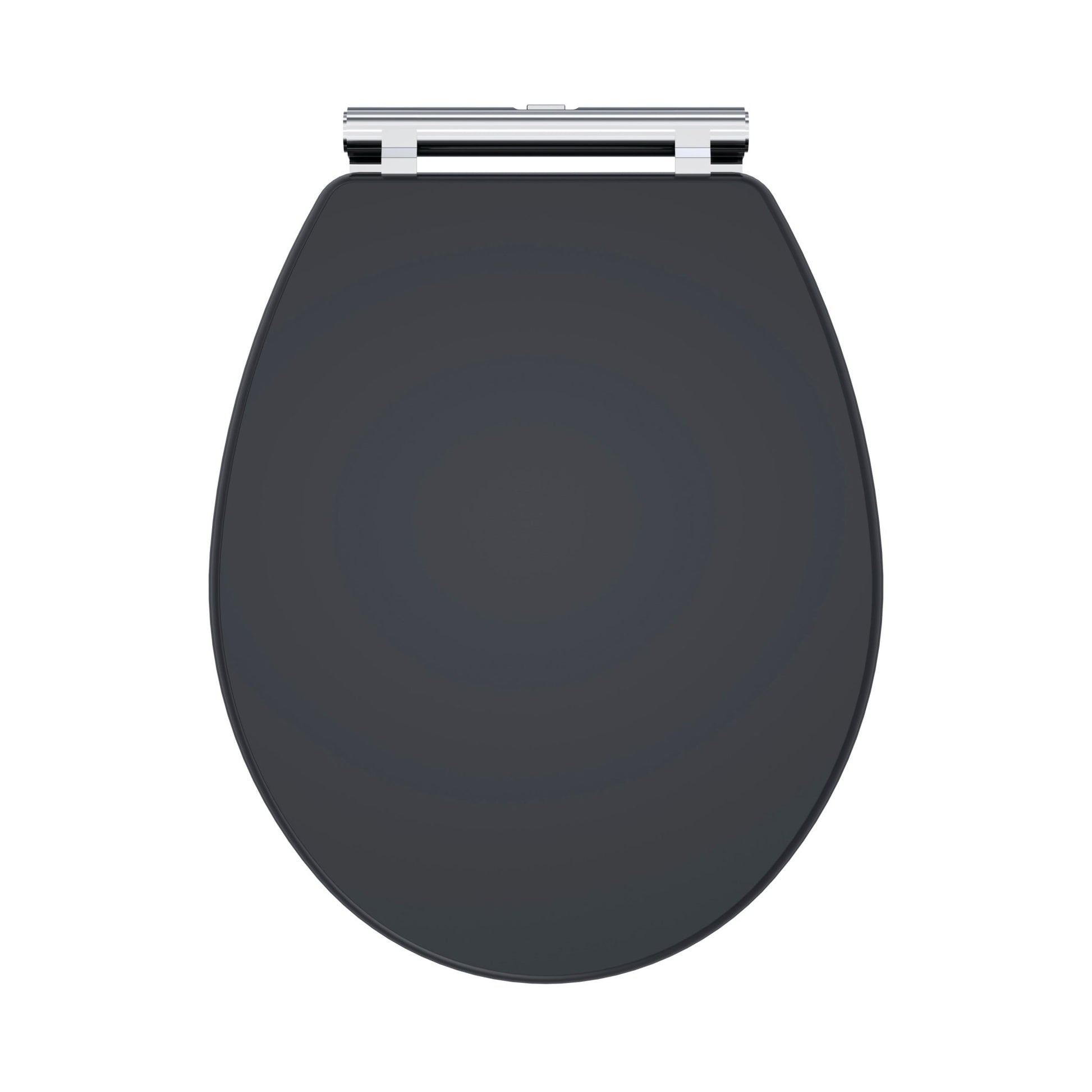 Nui Classique Soft Close Wooden Toilet Seat Traditional Soft Black MDF Vinyl,zinc Alloy 60x350x451mm - JJ Building Materials