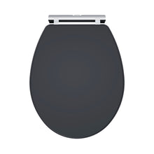 Nui Classique Soft Close Wooden Toilet Seat Traditional Soft Black MDF Vinyl,zinc Alloy 60x350x451mm - JJ Building Materials