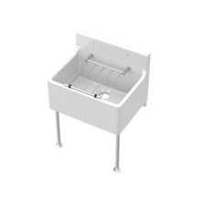 Nui Cleaner Sink Inc Legs & Bracket 515x382x393 Traditional White Fireclay 382x515x393mm - JJ Building Materials