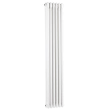 Nui Colosseum Triple Column Traditional Radiator Contemporary White Steel 1500x287x100mm - JJ Building Materials