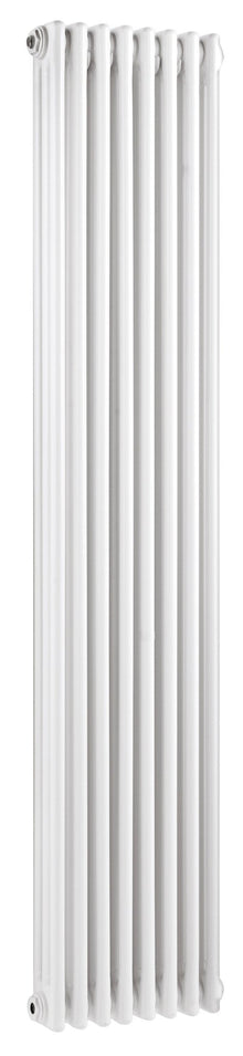 Nui Colosseum Triple Column Traditional Radiator Contemporary White Steel 1800x376x100mm - JJ Building Materials
