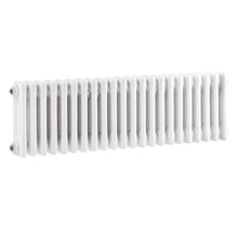 Nui Colosseum Triple Column Traditional Radiator Contemporary White Steel 300x999x100mm - JJ Building Materials