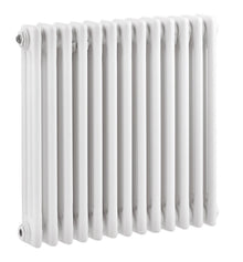 Nui Colosseum Triple Column Traditional Radiator Contemporary White Steel 600x605x100mm - JJ Building Materials