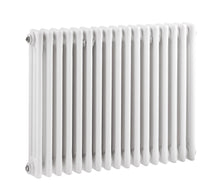 Nui Colosseum Triple Column Traditional Radiator Contemporary White Steel 600x777x100mm - JJ Building Materials