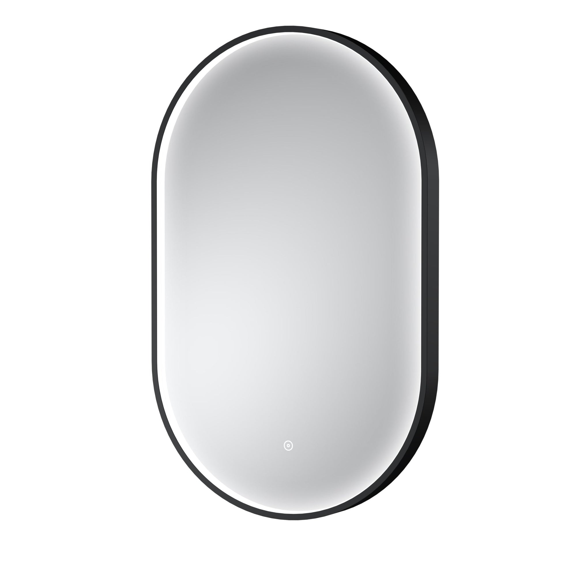 Nui Columba Black Frame Led Mirror - 800 X 500mm Contemporary Aluminium 800x500x47mm - JJ Building Materials