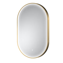 Nui Columba Brushed Brass Frame Led Mirror - 800 X 500mm Contemporary Aluminium 800x500x47mm - JJ Building Materials