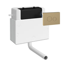 Nui Concealed Cisterns And Frames Pneumatic Dual Flush Universal Access Concealed Cistern Contemporary Brushed Brass Plastic 305x364x164mm - JJ Building Materials