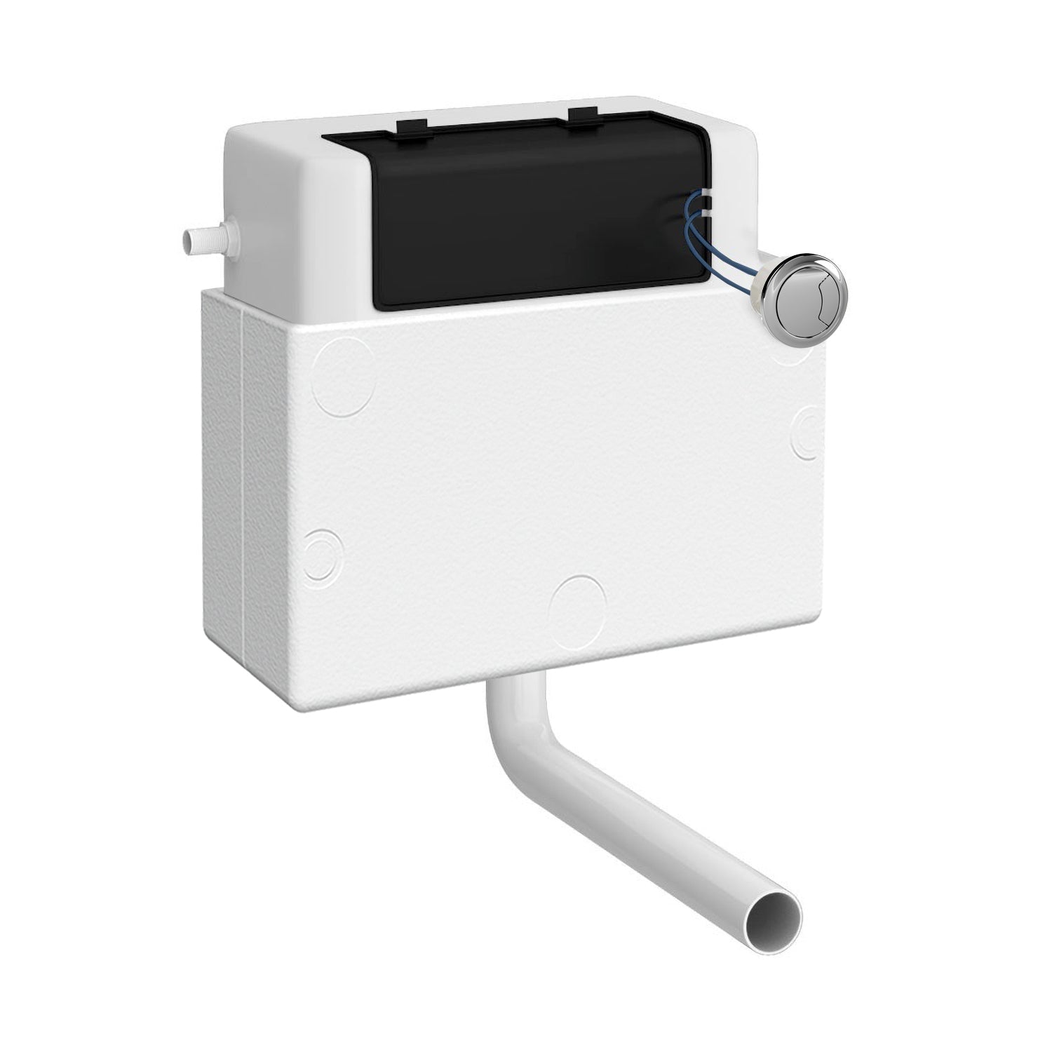 Nui Concealed Cisterns And Frames Pneumatic Dual Flush Universal Access Concealed Cistern Contemporary White Plastic 305x364x164mm - JJ Building Materials