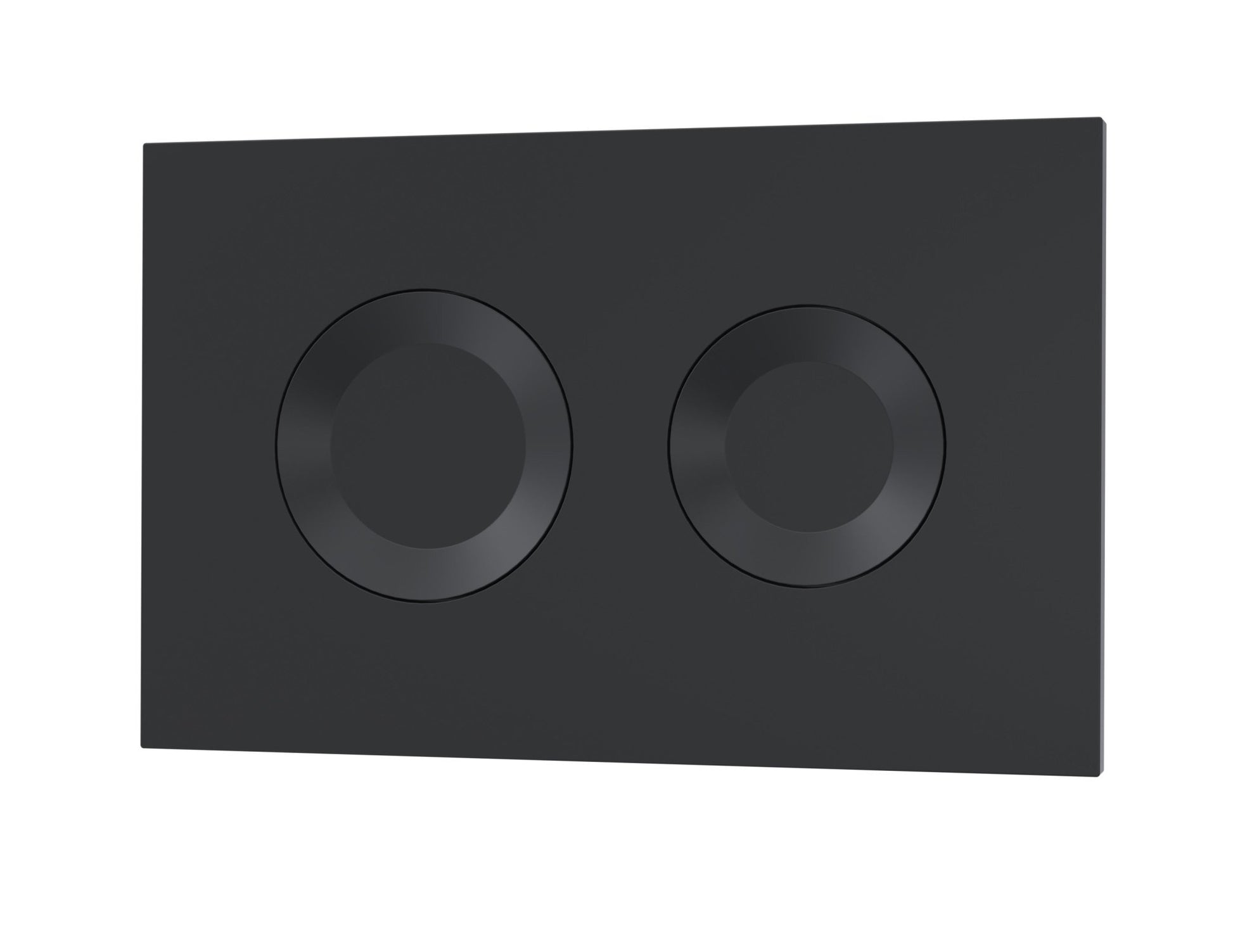 Nui Concealed Cisterns And Frames Round Dual Flush Push Button Black Contemporary Stainless Steel 170x267x11mm - JJ Building Materials