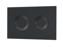 Nui Concealed Cisterns And Frames Round Dual Flush Push Button Black Contemporary Stainless Steel 170x267x11mm - JJ Building Materials