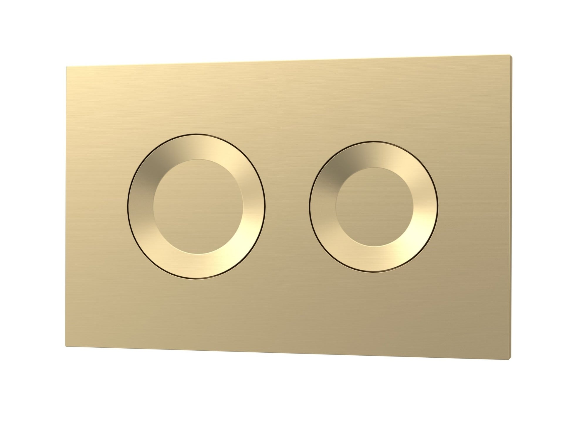 Nui Concealed Cisterns And Frames Round Dual Flush Push Button Brass Contemporary Brushed Brass Stainless Steel 170x267x11mm - JJ Building Materials