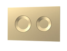 Nui Concealed Cisterns And Frames Round Dual Flush Push Button Brass Contemporary Brushed Brass Stainless Steel 170x267x11mm - JJ Building Materials