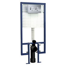 Nui Concealed Cisterns And Frames Round Dual Flush Push Button Contemporary Chrome Stainless Steel 1136x520x204mm - JJ Building Materials