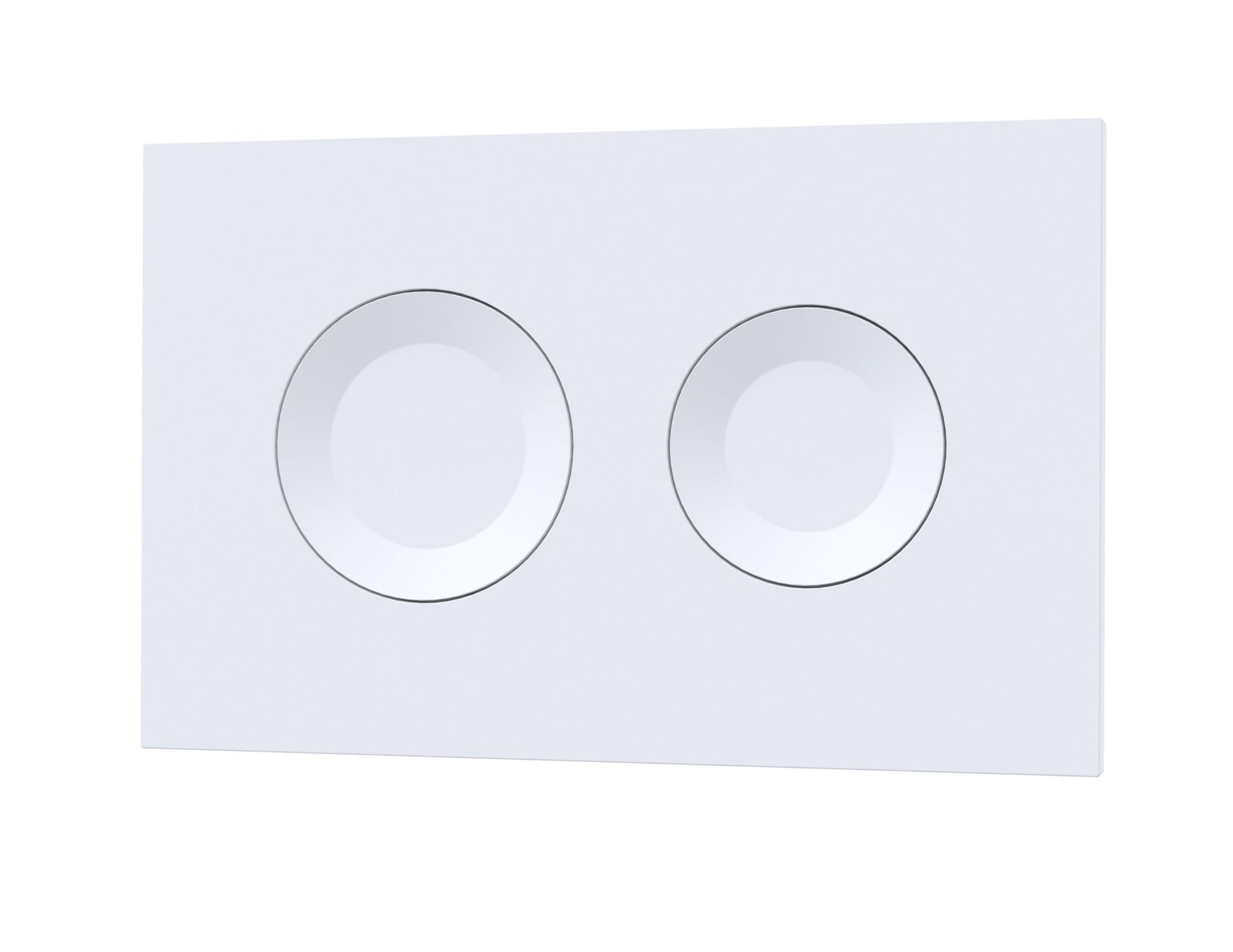 Nui Concealed Cisterns And Frames Round Dual Flush Push Button White Contemporary Stainless Steel 170x267x11mm - JJ Building Materials