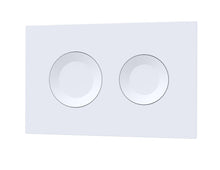 Nui Concealed Cisterns And Frames Round Dual Flush Push Button White Contemporary Stainless Steel 170x267x11mm - JJ Building Materials