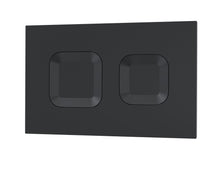 Nui Concealed Cisterns And Frames Square Dual Flush Push Button Black Contemporary Stainless Steel 170x267x11mm - JJ Building Materials
