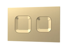 Nui Concealed Cisterns And Frames Square Dual Flush Push Button Brass Contemporary Brushed Brass Stainless Steel 170x267x11mm - JJ Building Materials