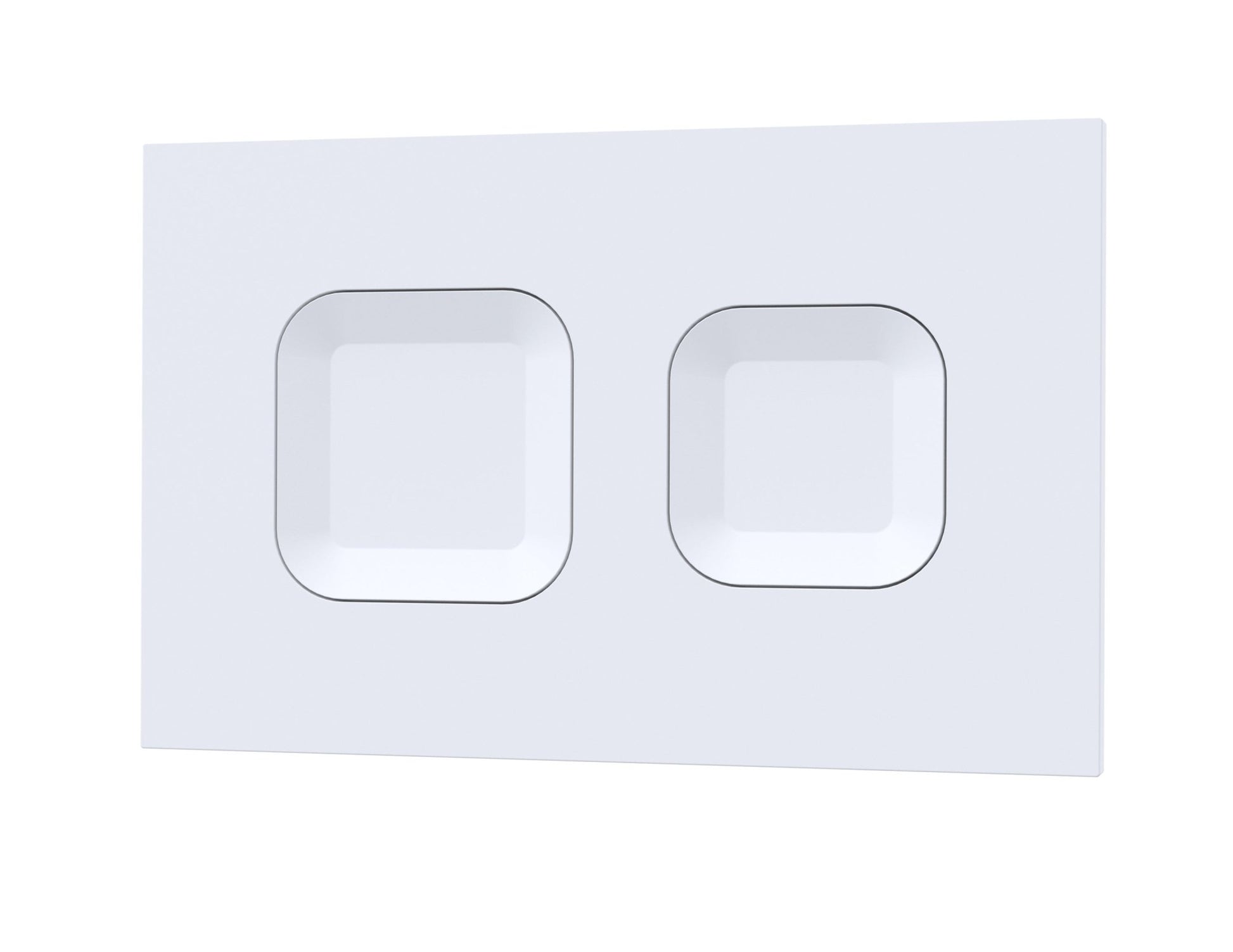 Nui Concealed Cisterns And Frames Square Dual Flush Push Button White Contemporary Stainless Steel 170x267x11mm - JJ Building Materials