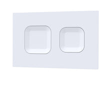 Nui Concealed Cisterns And Frames Square Dual Flush Push Button White Contemporary Stainless Steel 170x267x11mm - JJ Building Materials