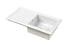 Nui Counter Top Sink Single Bowl 1010x525 Traditional White Fireclay 235x1010x525mm - CT11T1010 - JJ Building Materials