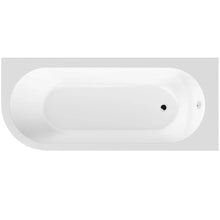 Nui Crescent Right Hand Back To Wall Corner Bath Contemporary White Acrylic - JJ Building Materials