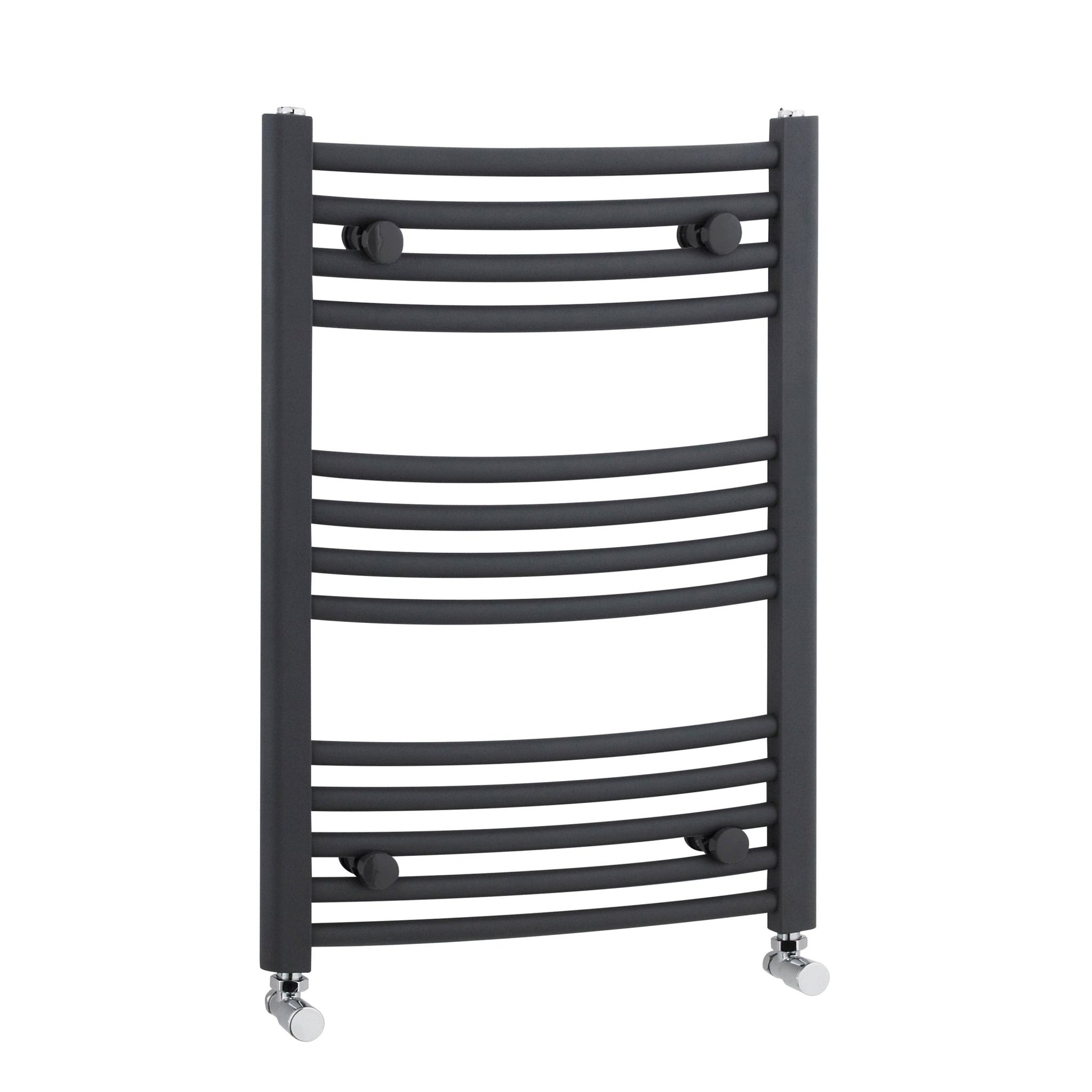 Nui Curved Ladder Rail Contemporary Anthracite Steel 700x500x44mm - JJ Building Materials
