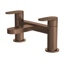 Nui Cyprus Deck Mounted Bath Filler Contemporary Brushed Bronze Brass 116x230x142mm - JJ Building Materials