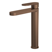 Nui Cyprus High Rise Mono Basin Mixer Contemporary Brushed Bronze Brass 290x52x190mm - JJ Building Materials