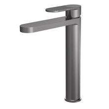 Nui Cyprus High Rise Mono Basin Mixer Contemporary Brushed Pewter Brass 290x52x190mm - JJ Building Materials