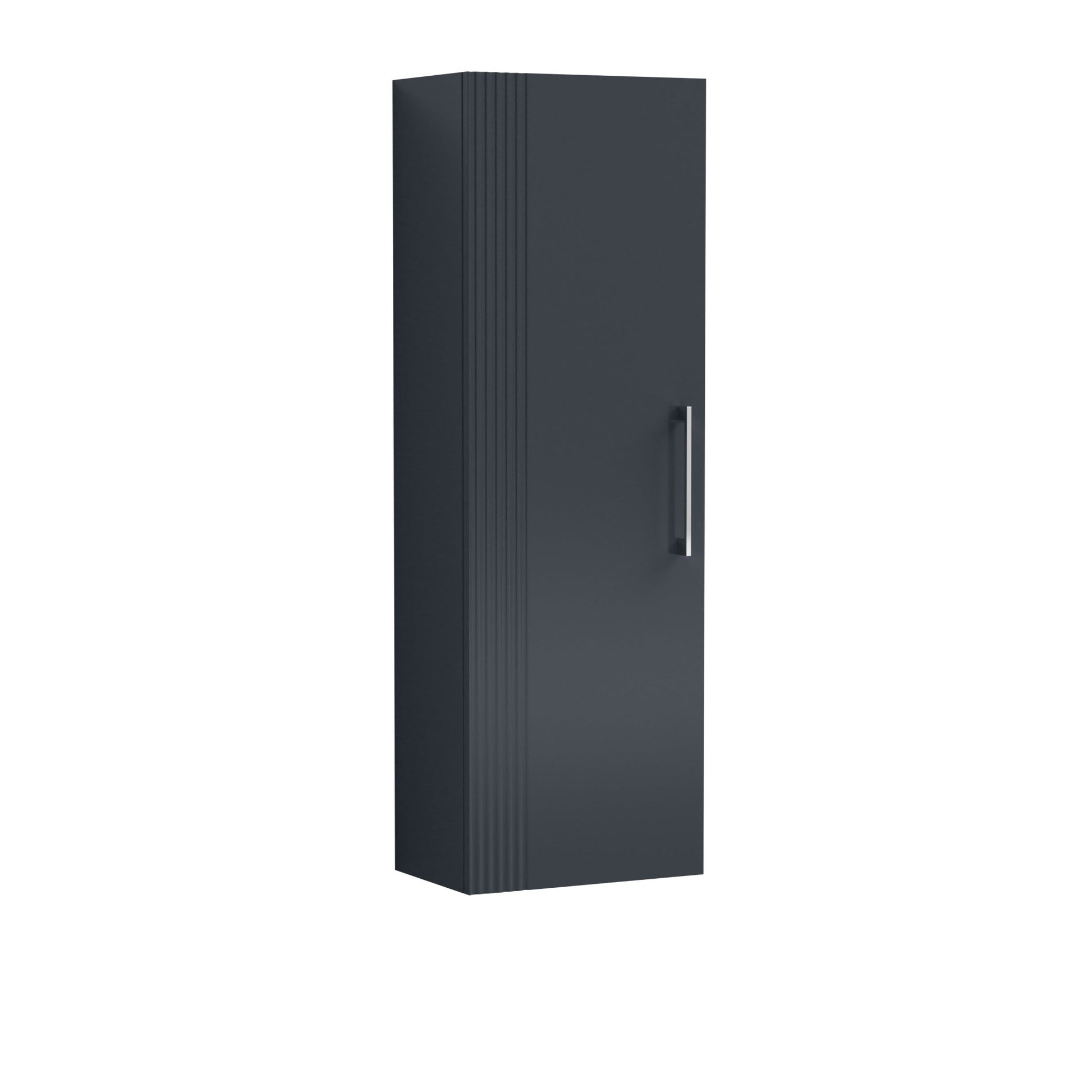 Nui Deco 400mm Tall Unit Contemporary Soft Black MFC Painted Gloss 1200x400x253mm - JJ Building Materials