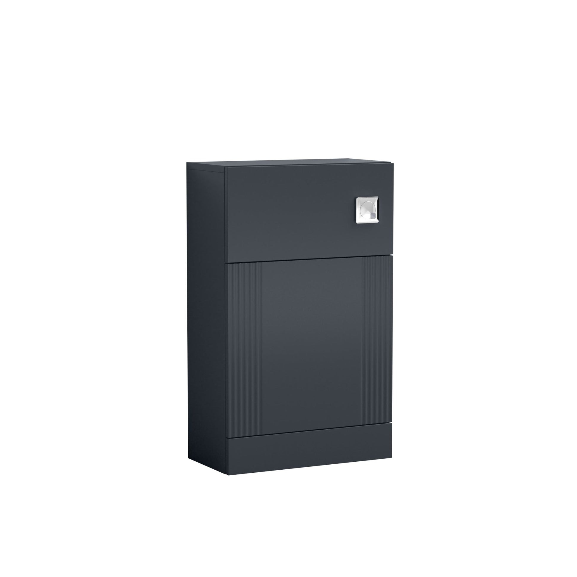 Nui Deco 500mm Wc Unit Contemporary Soft Black MFC Painted Gloss 810x500x253mm - JJ Building Materials