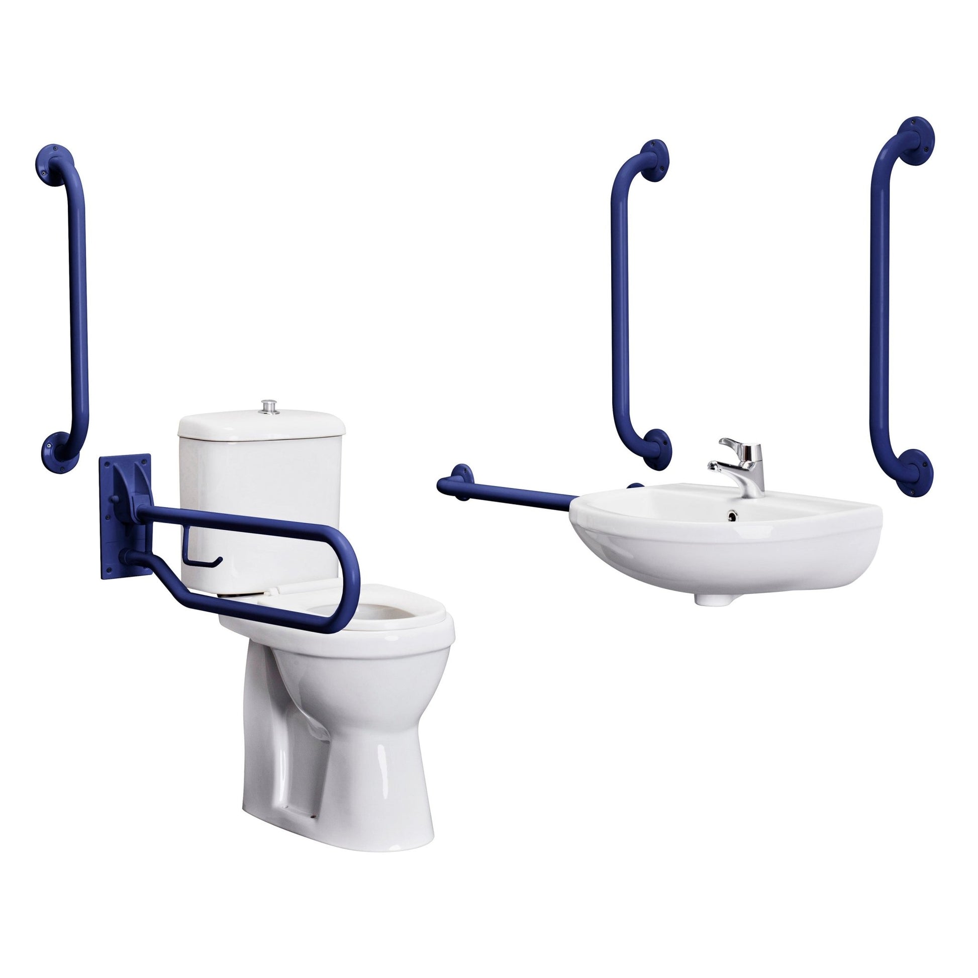 Nui Doc M Pack Blue Contemporary White Vitreous China - JJ Building Materials