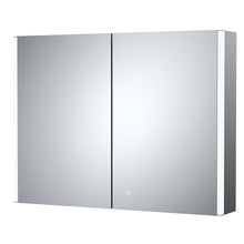 Nui Double Door Mirror Cabinets 800mm Mirror Cabinet Contemporary Silver Aluminium 600x800x140mm - JJ Building Materials