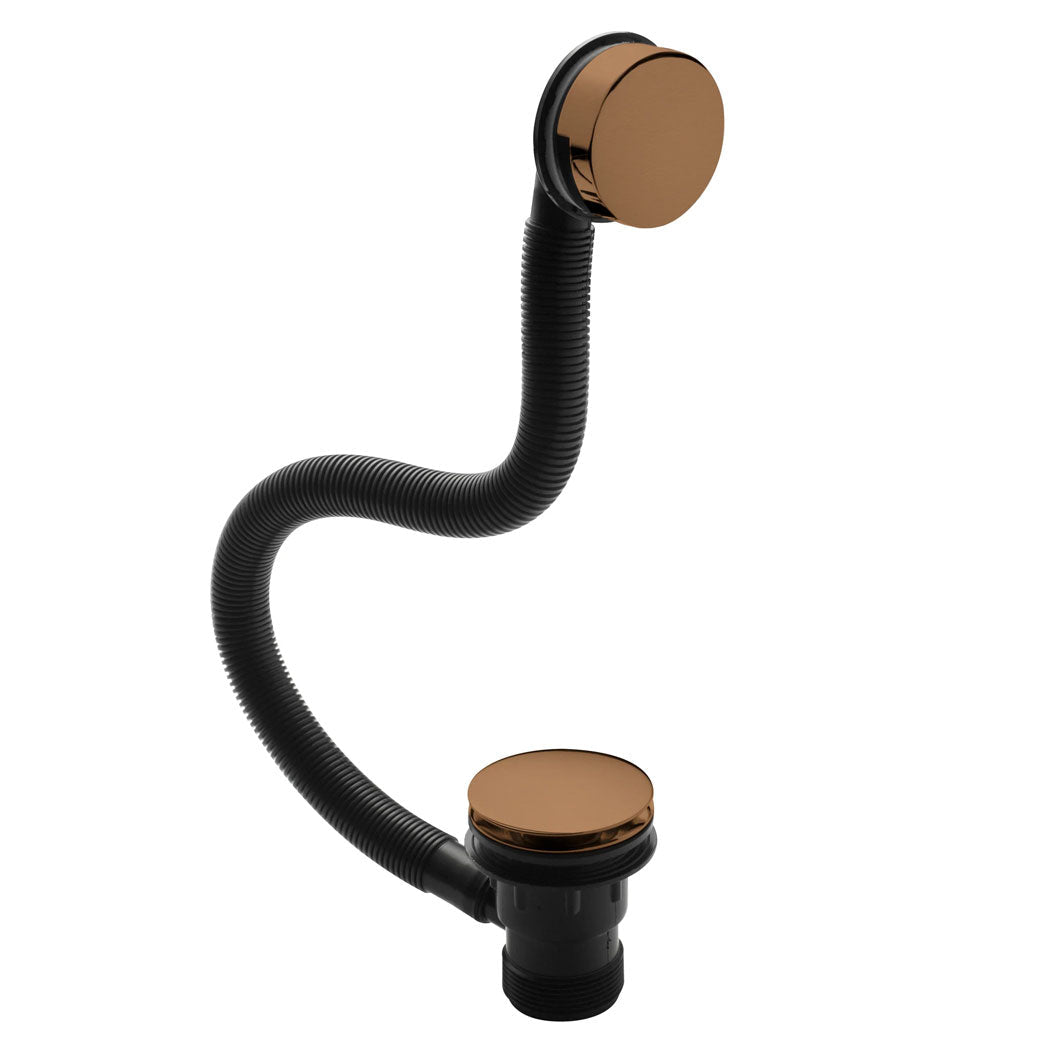 Nui Easyclean Sprung Plug Bath Waste Traditional Brushed Bronze Brass 70x70x100mm - JJ Building Materials