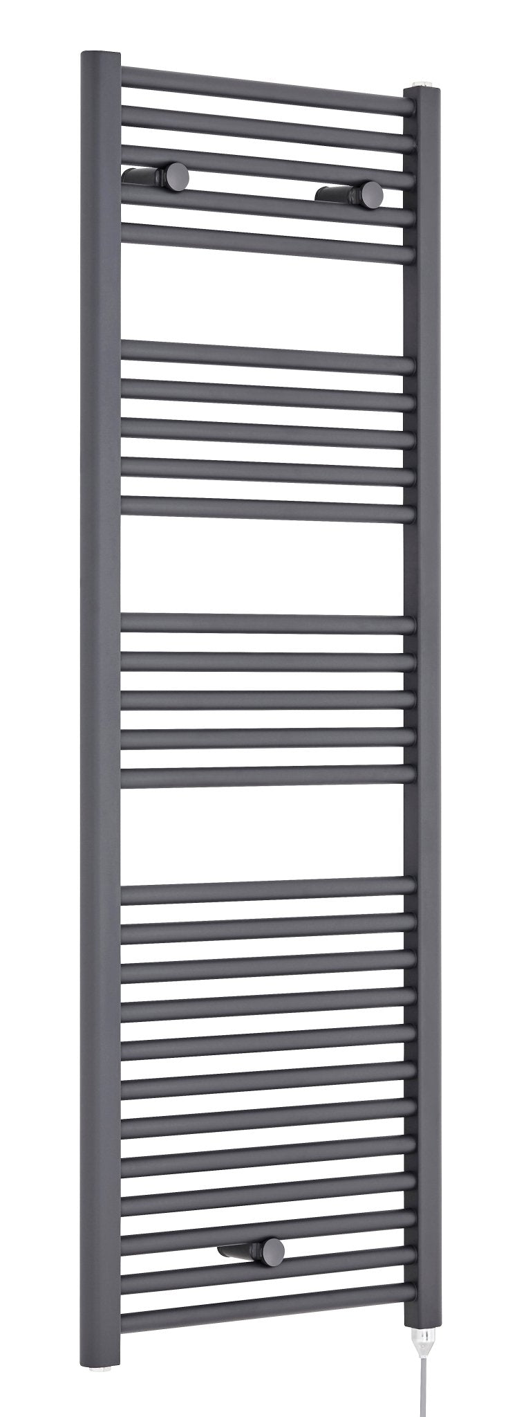Nui Electric Towel Rail Contemporary Anthracite Steel 1375x480x30mm - JJ Building Materials